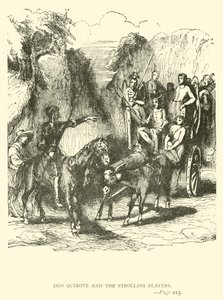 Don Chisciotte e i commedianti ambulanti da John Gilbert